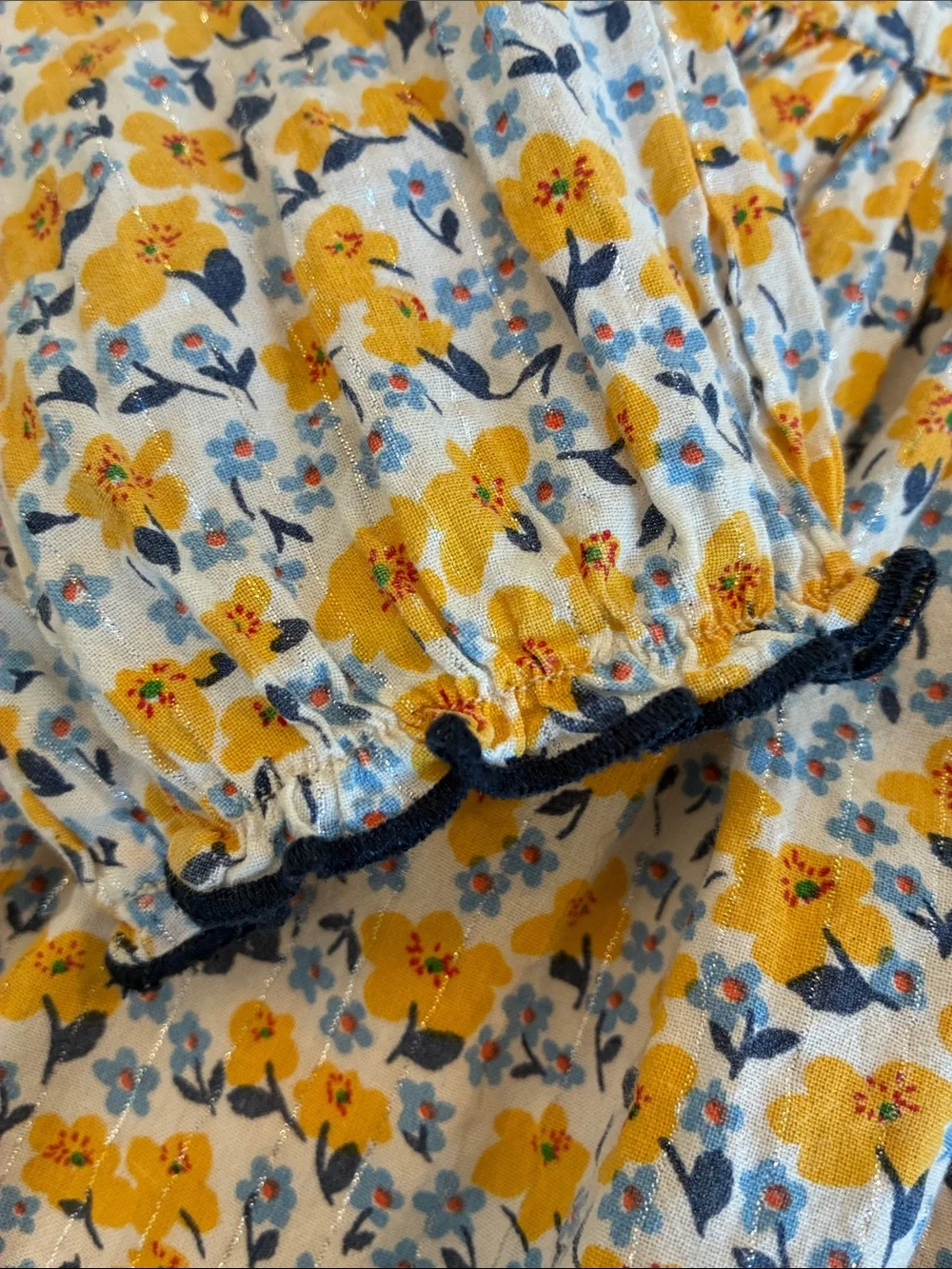 Pink Chicken Girls Amma Dress in Golden Daisy Ditsey Floral